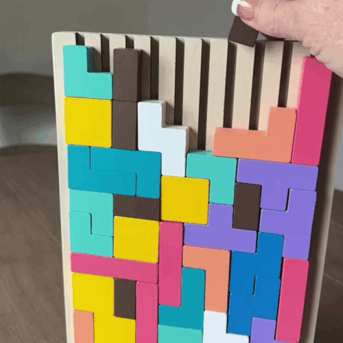 Vriendelijk Houten Stapelpuzzel - Montessori Speelgoed photo review